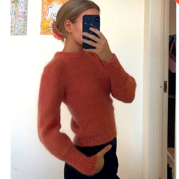 Mohair Puff Sleeve Sweater - Picture 1 of 9